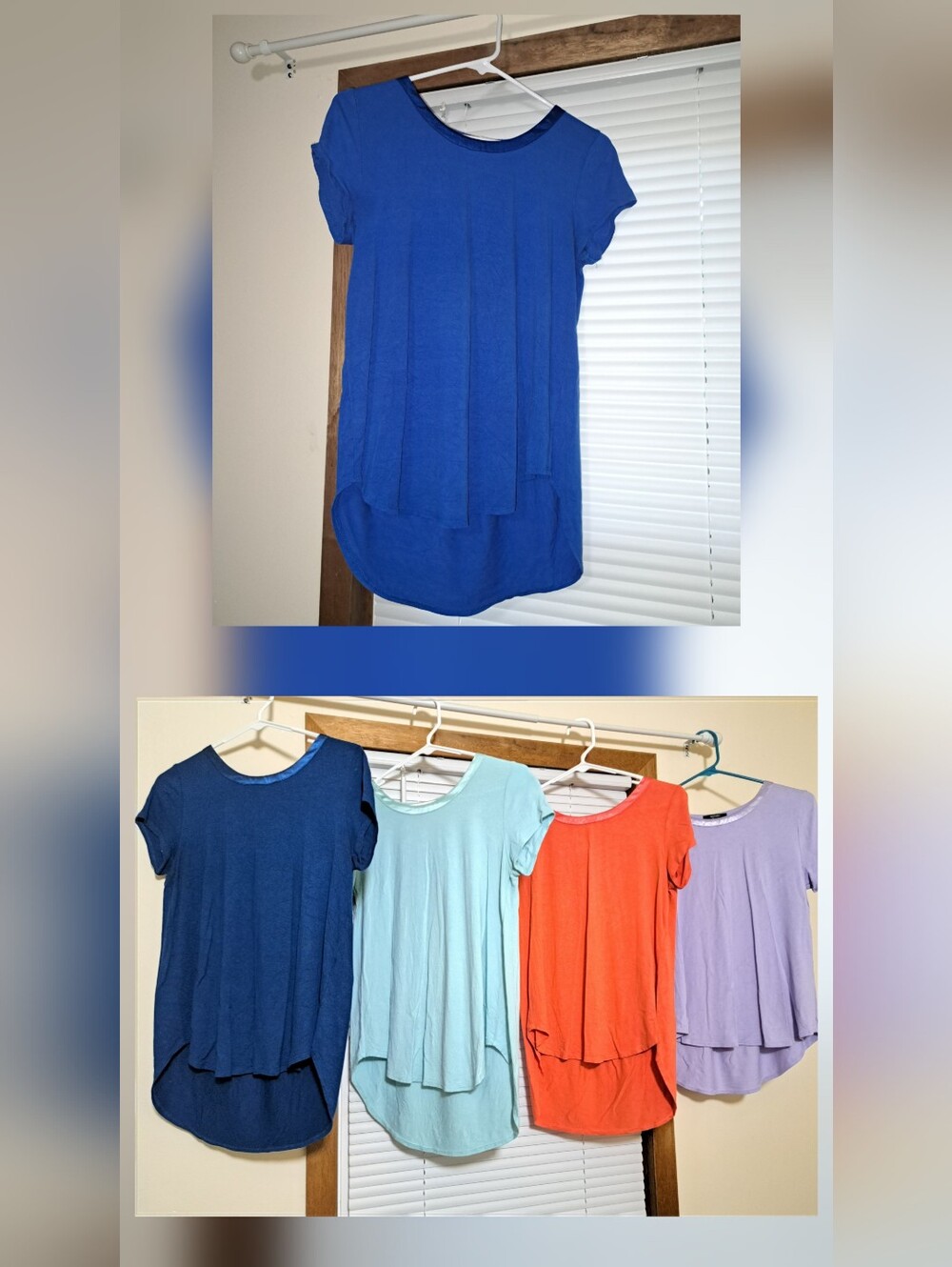 Bundle Lot Of 5 Alfani Scoop Neck High-Low Blouses